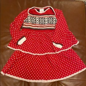 Hanna Andersson knit red dress - size 90 (2t)